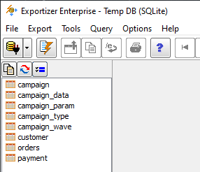 Database Tables after Data Importing