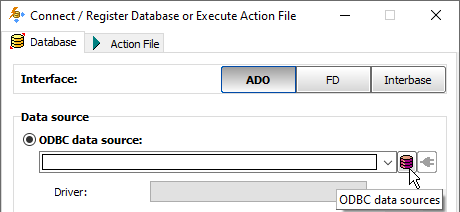 Invoking ODBC Data Source Administrator