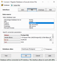 Choosing a PostgreSQL database to open